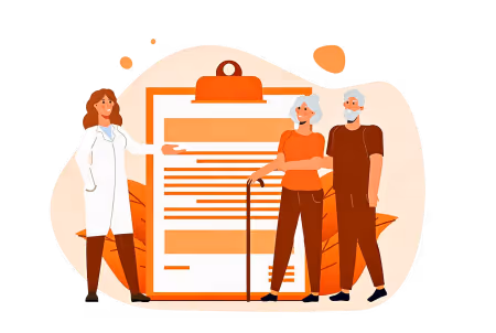 Abstract illustration showing how care provider budget management is done