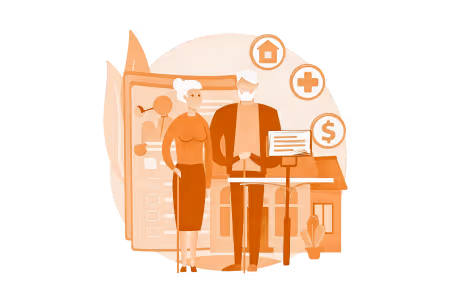 Abstract illustration showing how care provider budget management is done