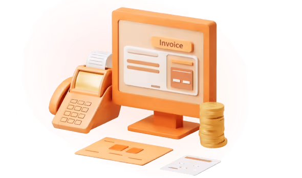 A happy accountant sorrounded by Care  funding logos