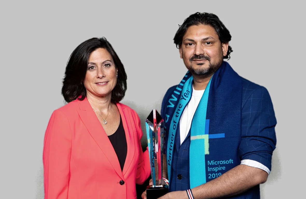 Gavriella Schuster - Corporate VP, One Commercial Partner Organisation, Microsoft and Nilesh Makwana - CEO of illuminance Solutions at the INSPIRE Conference by Microsoft in July 2019.