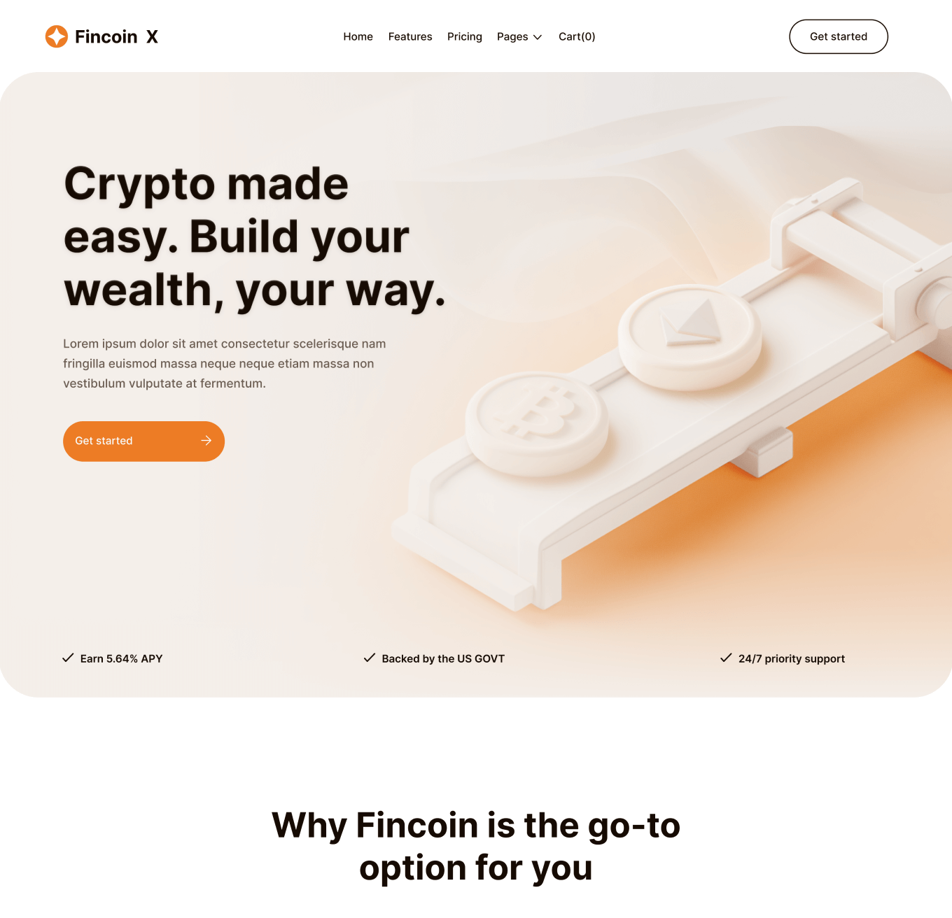 Fincoin X - Home V1 Page - Crypto Webflow Template