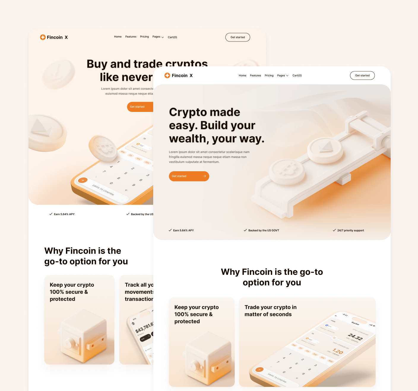 Fincoin X - 25+ Pages Included - Crypto Webflow Template