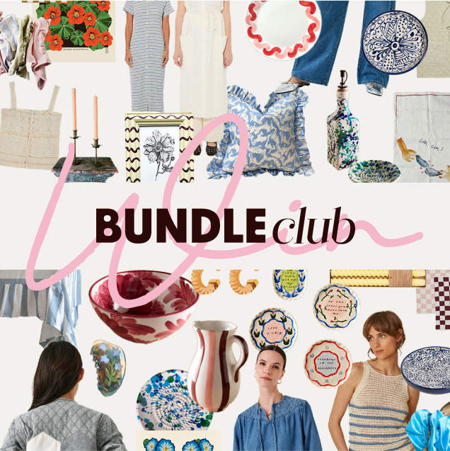 A collage image of loads of products with Bundle Club logo in the middle