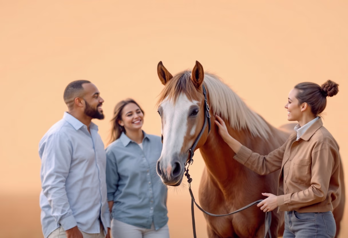 image of volunteers with animals
