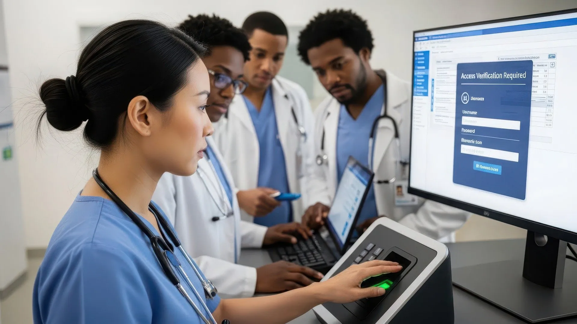 Abstract side profile of a human face with flowing orange, pink, and purple streaks.
