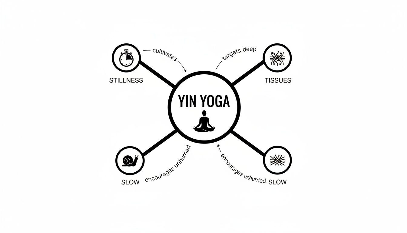 Infographic about what is yin yoga