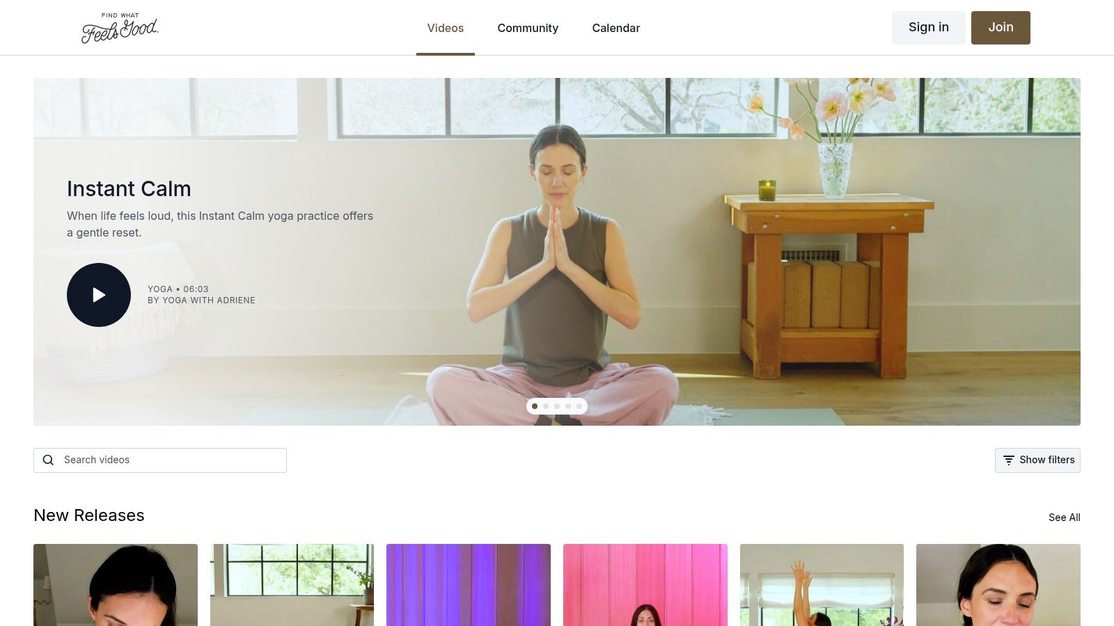 Find What Feels Good (Yoga With Adriene membership/app)
