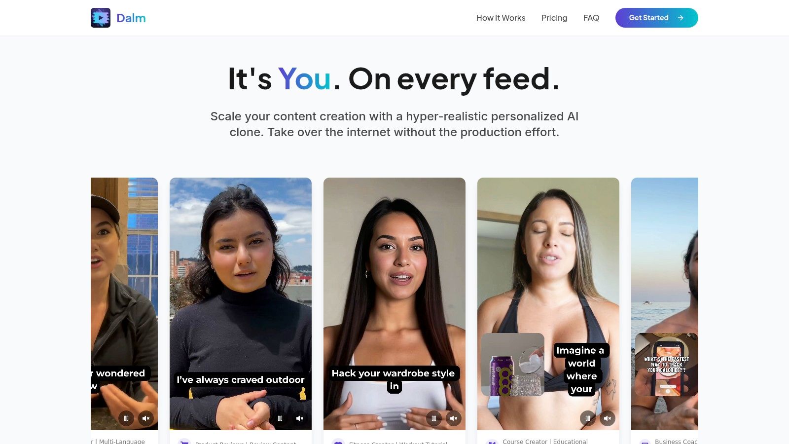 Dalm AI-powered yoga and content creation interface