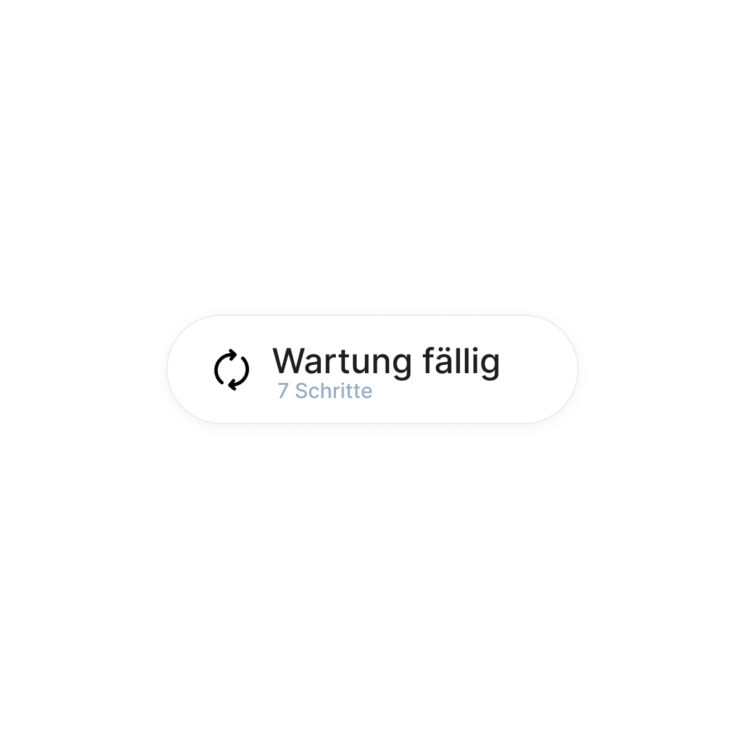 Wartung am Einsatzort