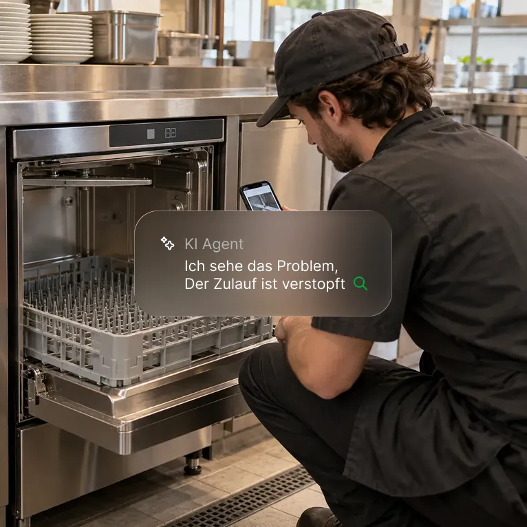 Gastronomie- & Großküchentechnik – KI-Unterstützung direkt am Produkt