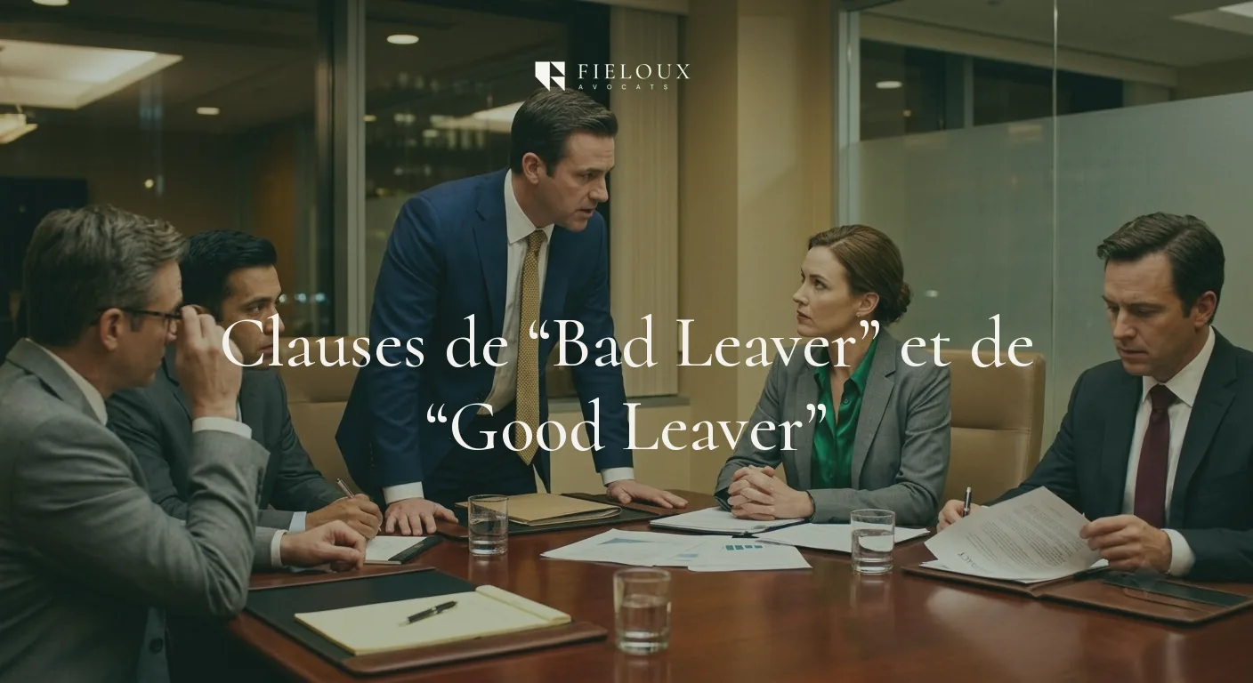 Les clauses de Good leaver et de Bad Leaver ?