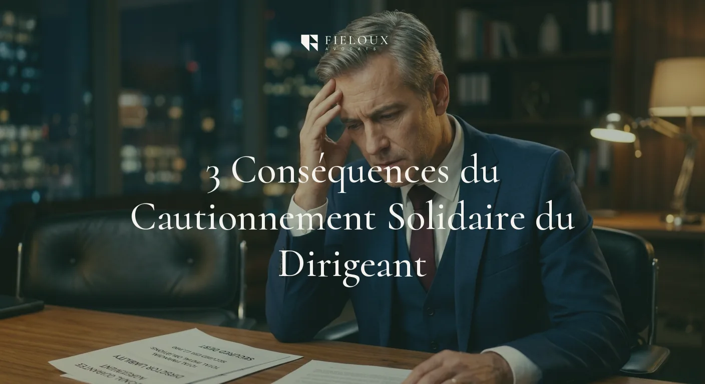 Les 3 conséquences du cautionnement solidaire du dirigeant