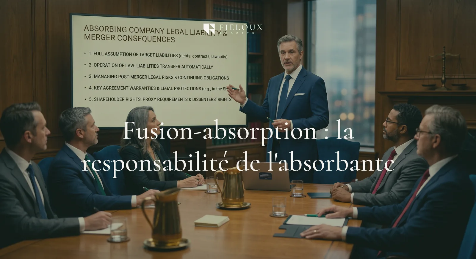 Fusion absorption responsabilité : enjeux juridiques pour la société absorbante