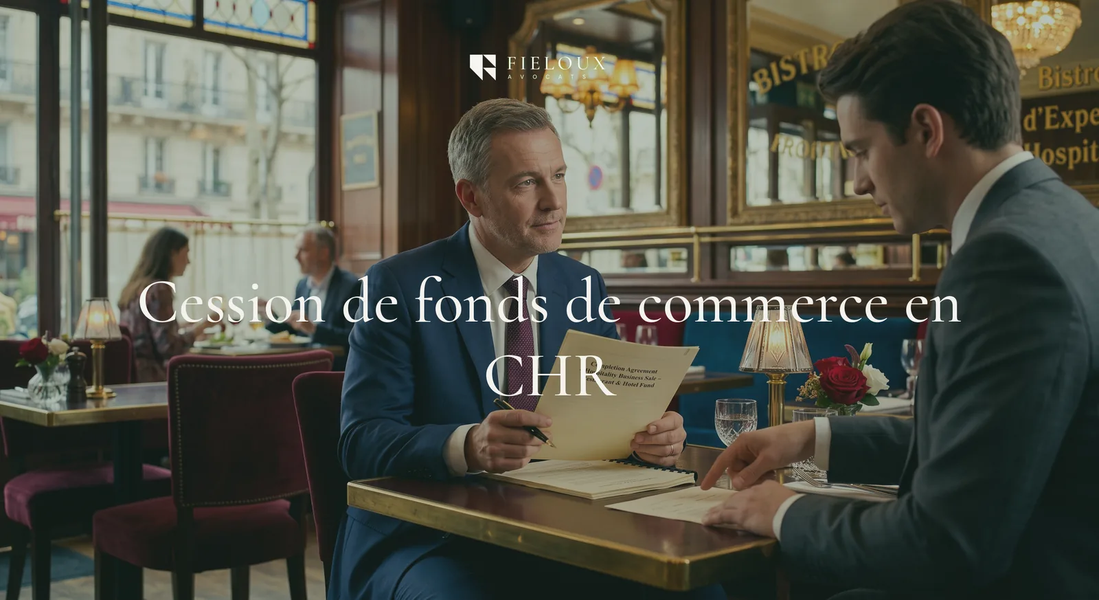 Cession fonds de commerce CHR : guide juridique complet pour cafés, hôtels et restaurants