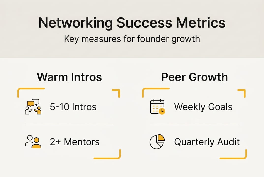 Infographic tracking networking success metrics