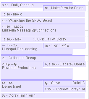 schedule time management 