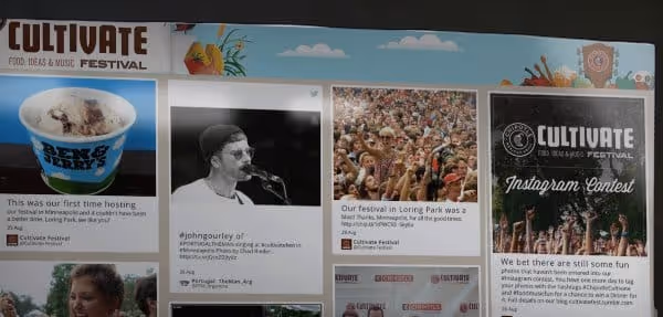Chipotle Website cultivate festival user generated content social wall