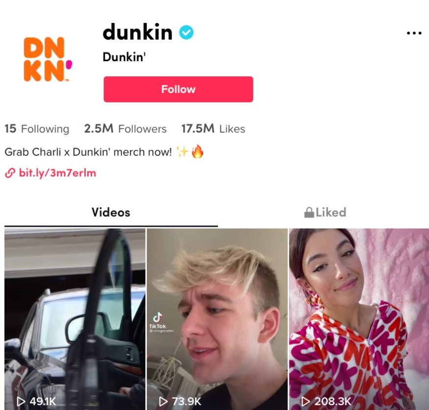 Dunkin' donuts TikTok