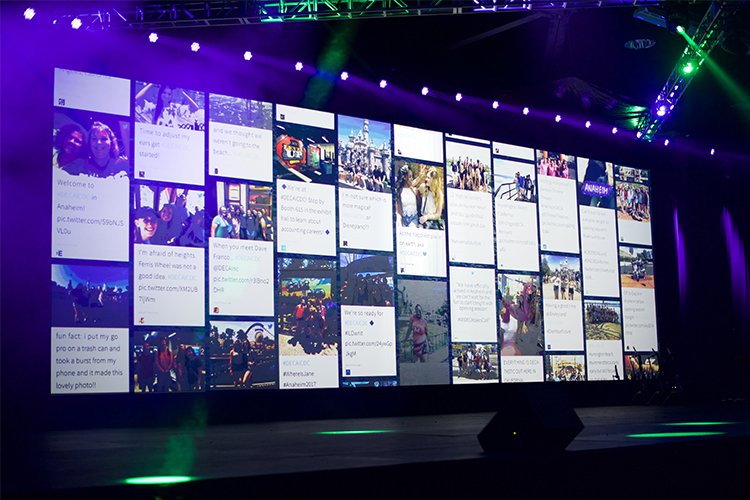 A social wall Deca, Inc used, which displayed user-generated content