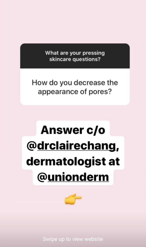 Glossier Instagram Stories