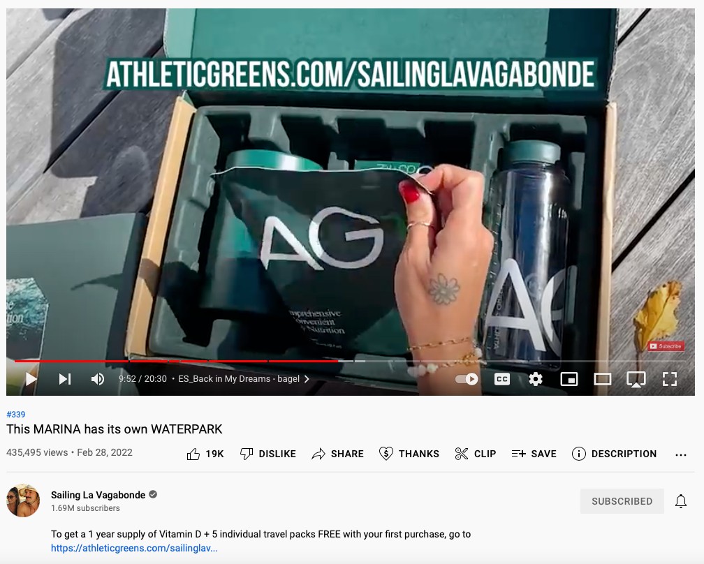 A YouTube video of a product review