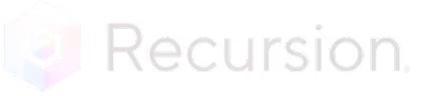 Recursion company logo with a hexagon shape and the word Recursion.