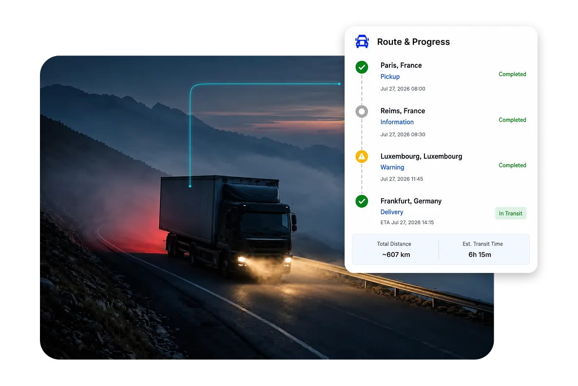 Placeholder for a road shipment view in Neurored
