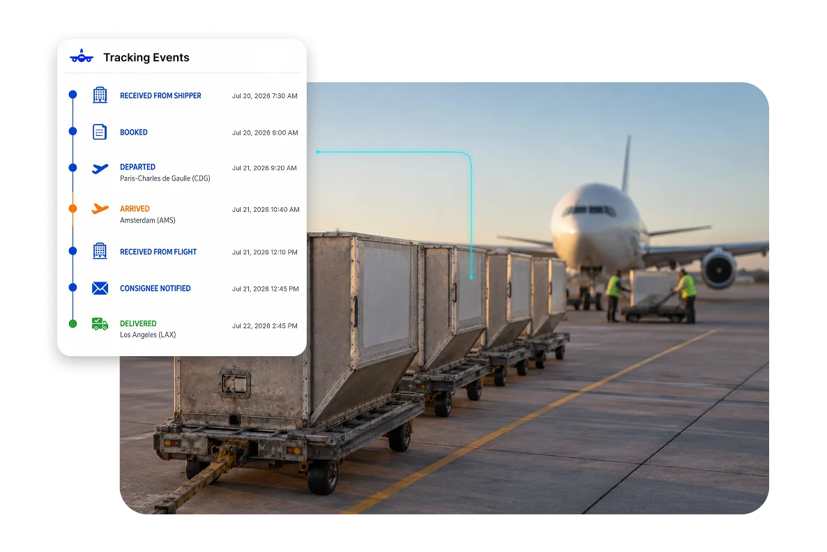 Placeholder for an air shipment view in Neurored