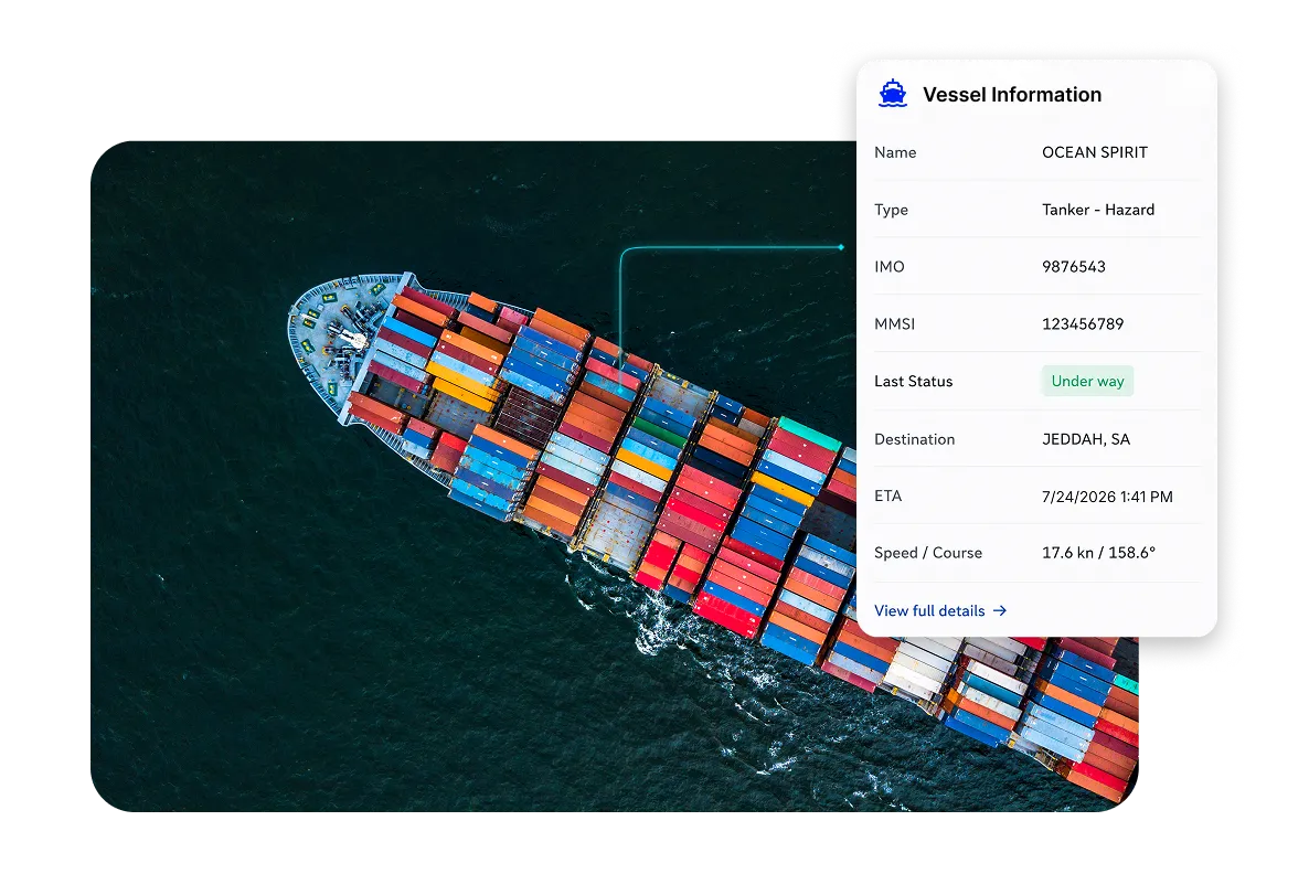 Placeholder for an ocean shipment view in Neurored