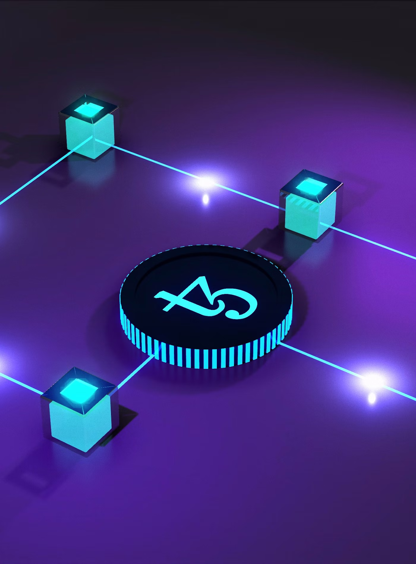 Abstract illustration of connected API integration nodes