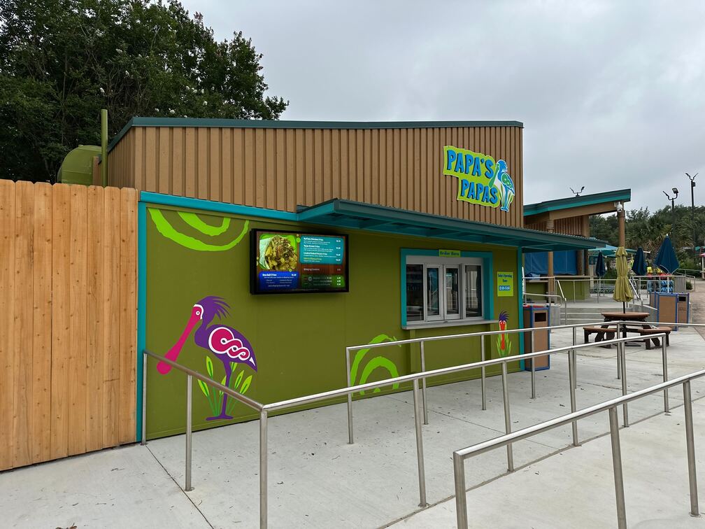shipping container restaurant exterior 