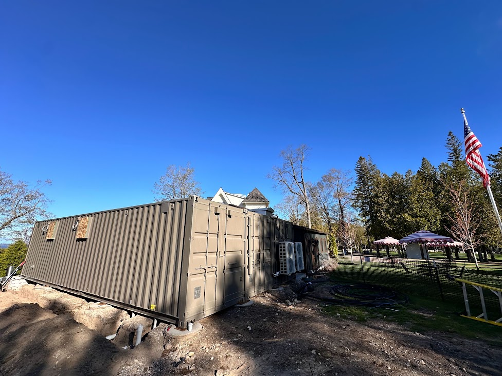 shipping container kitchen exterior