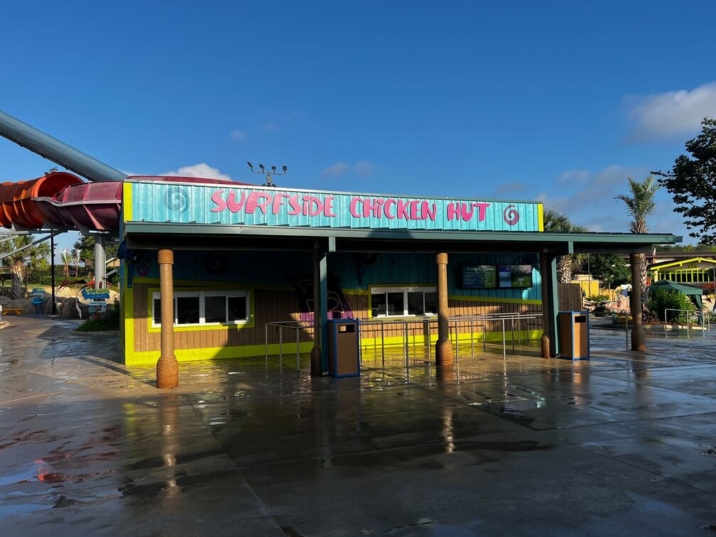 shipping container restaurant exterior