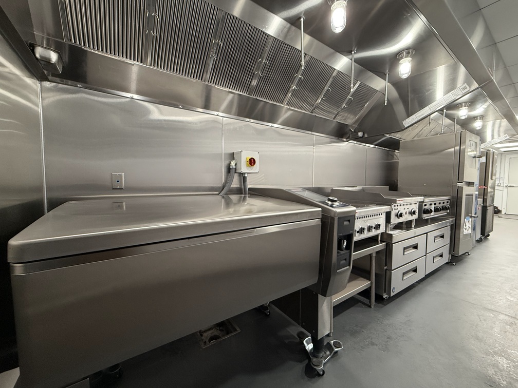 shipping container restaurant interior