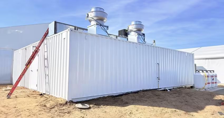 shipping container kitchen exterior