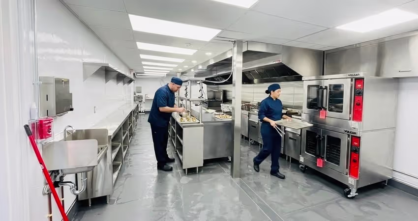 shipping container kitchen interior 