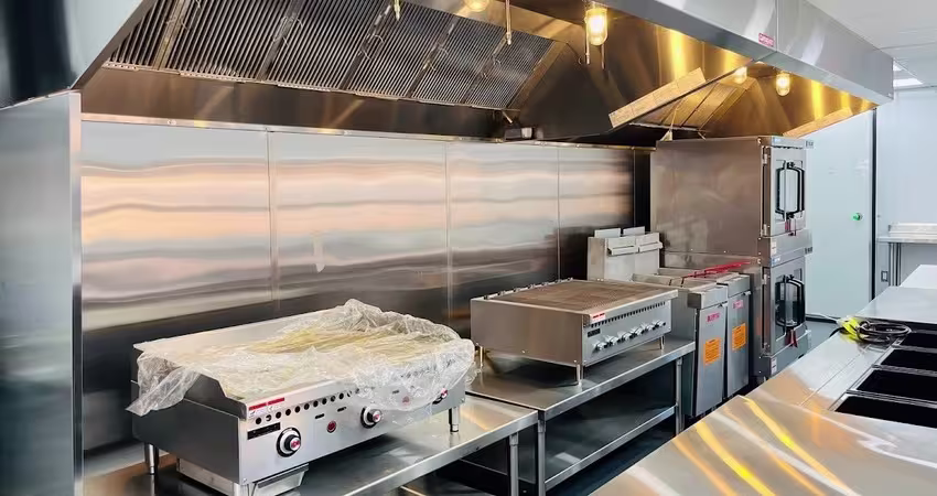 modular commercial kitchen interior 