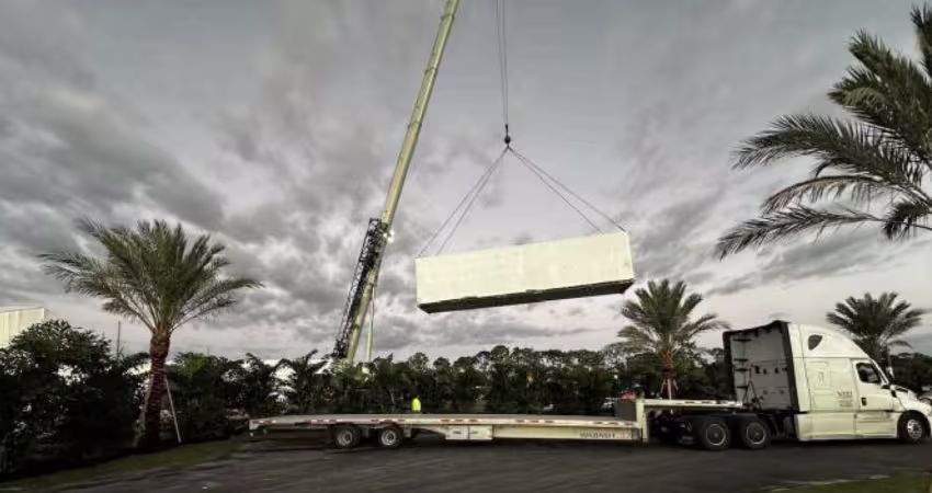 modular kitchen being deployed