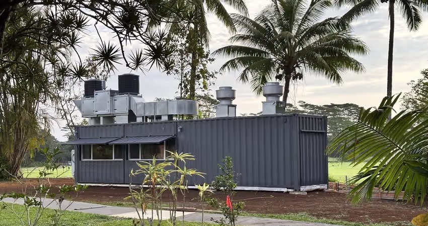 shipping container kitchen exterior