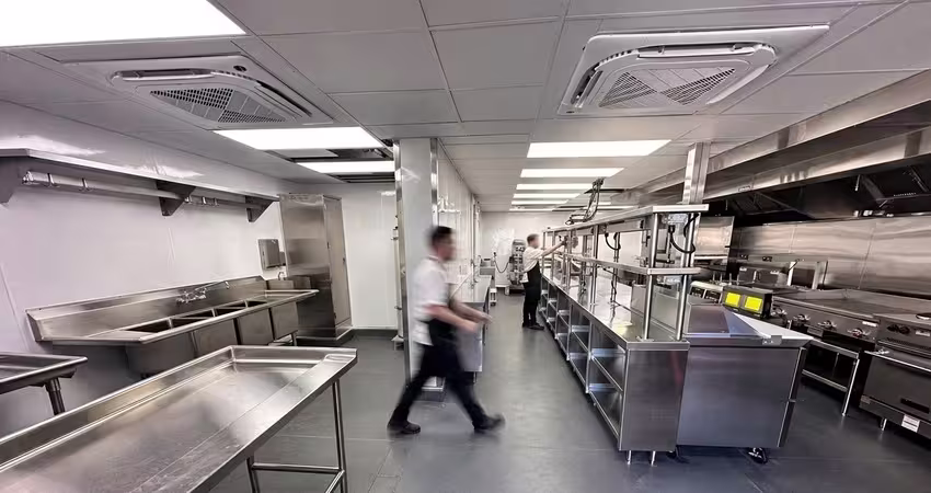 modular commercial kitchen interior 