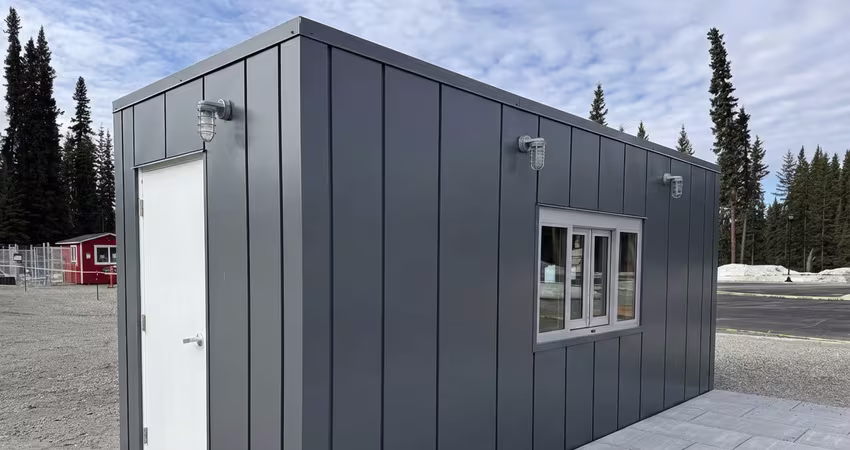 modular kitchen with insulated metal panels 