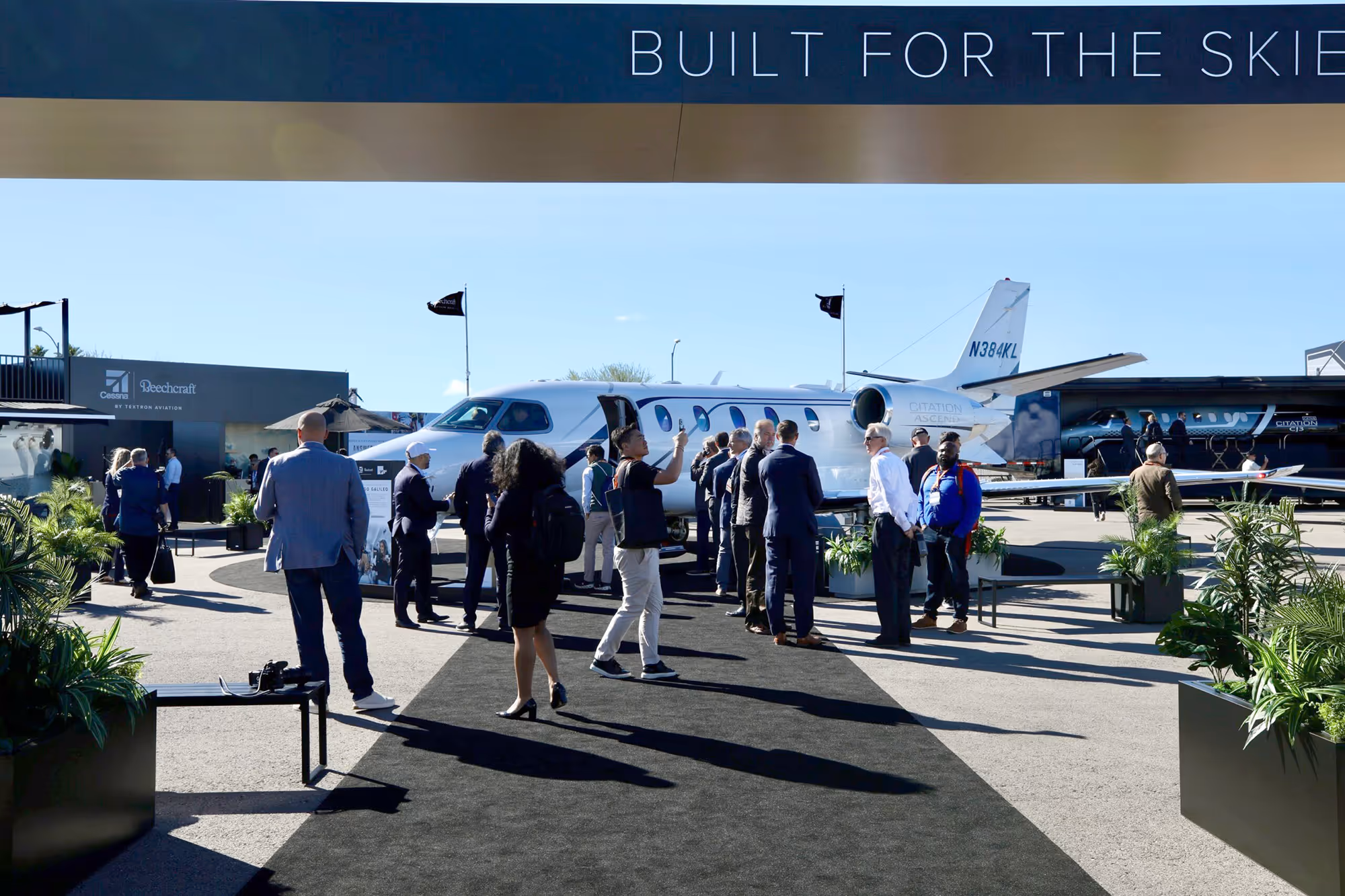 A Citation Ascend private jet on display the 2025 Aircraft Connection's display of aircraft