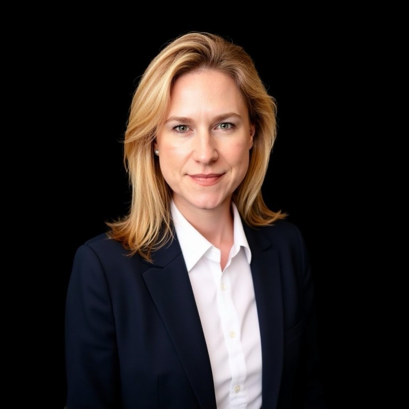 Headshot of blonde woman in accounting
