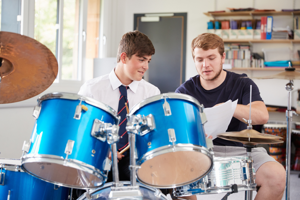 Learning with drum lessons