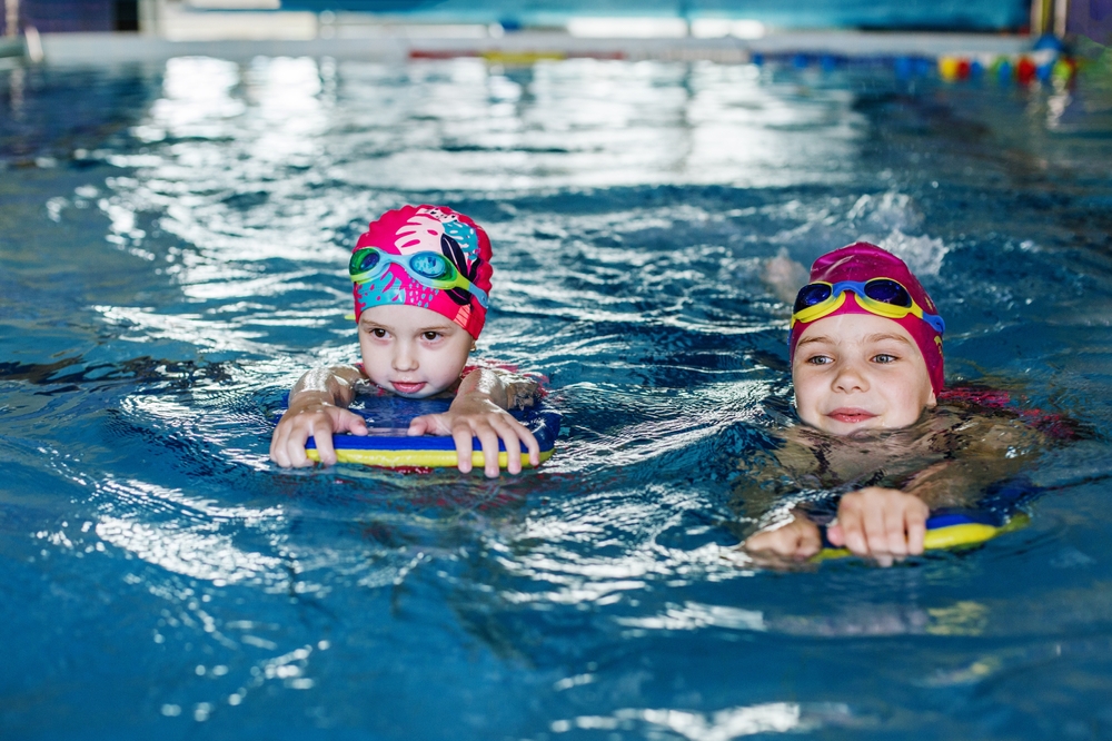 Learning with a swimming instructor