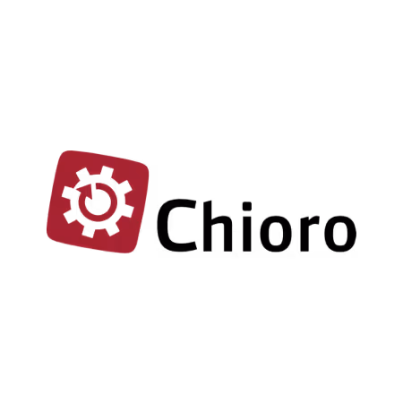Chiaro logo with stylized red gear and power symbol on left, black 'chiaro' text on right.
