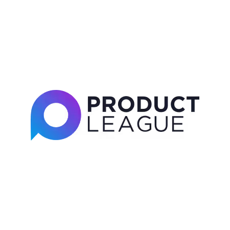 Product League logo with a circular gradient symbol in blue and purple next to the text 'PRODUCT LEAGUE'.