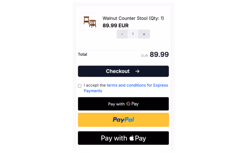 One-click checkout with Express Payments by commercetools