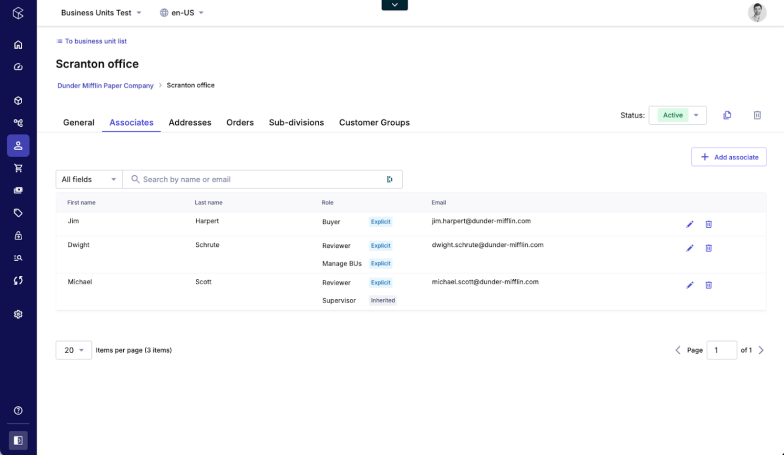 Modeling Associates in the commercetools Merchant Center.