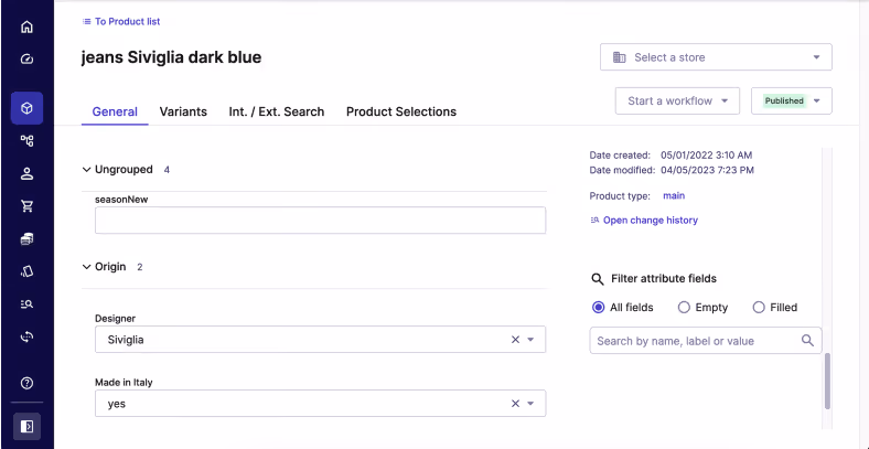 Managing product types and attributes on commercetools’ Merchant Center